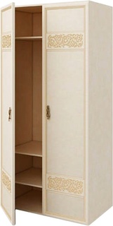 Платяной шкаф Hoff Александрия 80258036 109,6х230,4х61,2, рустика/кожа ленто