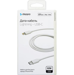 Кабель Deppa 1,2м MFI USB-C - Lightning White (72231)