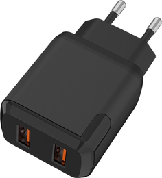 Сетевое зарядное устройство TFN 2 USB, 3 A, (TFN-WCRPD18W01) black