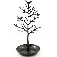Подставка для украшений Птицы на дереве, черный, 15,5 х 15,5 х 32 см Вселенная Порядка