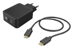 Сетевое зарядное устройство Hama H-183326, 1xUSB Type-C, 3 A, black