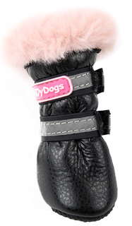 Обувь для собак FOR MY DOGS размер 0, зимние черно/розовые FMD663-2020 BL/P