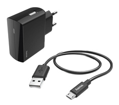 Сетевое зарядное устройство Hama H-183245, 1xUSB, 2,4 A, black