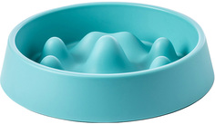 Одинарная миска для кошек и собак Xiaomi Jordan&Judy Pet Slow Bowl, пластик, синий, 1.5 л