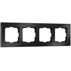 Рамка на 4 поста (черный алюминий) Werkel W0041708