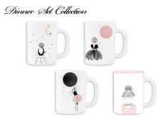 Кружка Girls керамика 400 мл белый No Brand