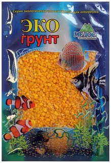 Грунт для аквариума ЭКОгрунт Мраморная крошка Оранжевая 2 - 5 мм 3,5 кг