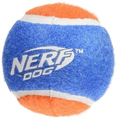 Апорт для собак NERF Мяч теннисный для бластера, оранжевый, синий, длина 6 см, 4 шт