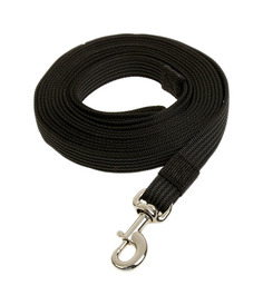 Поводок для собак Зооник, капроновый с латексной нитью, черный, 3 м x 15 мм