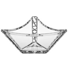 Ваза для фруктов 33 см треугольная Crystal Bohemia "Glamour Ice" 104269