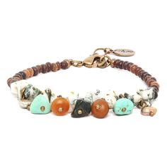 Браслет из бижутерного сплава с жемчугом р.19,5 Nature Bijoux NB20.2-13-33029