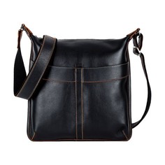 Сумка мужская Fabula Kansas черная, 32х5х34 см
