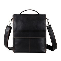 Сумка мужская Fabula Kansas черная, 29,5х34х3 см