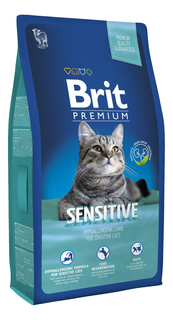 Сухой корм для кошек Brit Premium Sensitive, ягненок, 8кг Brit*