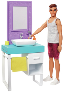 Кукла Mattel Barbie FYK53 Кен и набор мебели