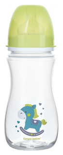 Бутылочка для кормления Canpol Babies EasyStart Toys 300 мл 35/222 Прозрачный/Зеленый