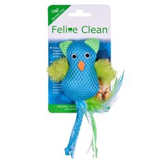 Жевательная игрушка для кошек Aromadog Feline Clean Denta Сова, голубой, 25 см