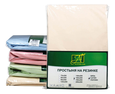 Простыня АльВиТек 90х200+25 см бежевый