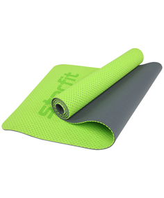 Starfit Коврик для фитнеса FM-202, TPE перфорированный, 173 x 61 x 0,7 см, ярко-зеленый