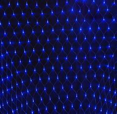 Светодиодная гирлянда-сетка LED 200 лампочек, 5 режимов, 1.8 м (синий) No Brand