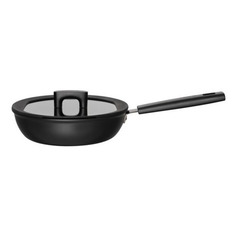 Сотейник FISKARS Hard Face 1052230, 2.2л, с крышкой, черный