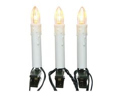 Новогодняя электрическая гирлянда Kaemingk Свечи на клипсах 490776 6 м белый теплый