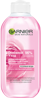 Тоник для лица Garnier Основной уход экстракт розы, 200 мл