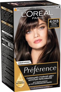 Краска для волос LOreal Paris Preference оттенок 4,01 Париж глубокий каштан