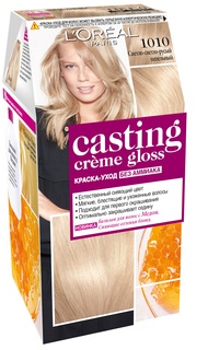 Краска для волос L`Oreal Paris Сasting Creme Gloss 1010 светлый светло-русый пепельный