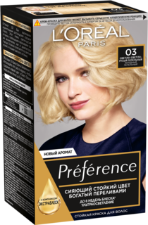 Краска для волос L`Oreal Paris Preferance 03 светлый светло-русый пепельный 40 мл