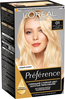 Краска для волос L`Oreal Paris Preferance 01 светлый светло-русый натуральный 40 мл