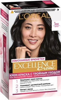 Крем-краска для волос LOreal Paris "Excellence" Черный