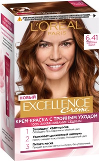 Крем-краска для волос LOreal Excellence стойкая тон 6.41 "Элегантный медный"