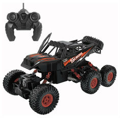 Краулер р/у Штурм, аккум., 6WD, 6 колес, мет.корпус, откр.двери, черн.-оранж. Пламенный мотор