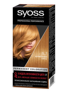 Стойкая крем-краска для волос Syoss Color, 8-7 Карамельный Блонд , 115 мл