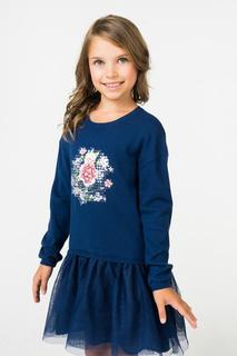 Платье для девочки Boboli, цв.синий, р-р 116