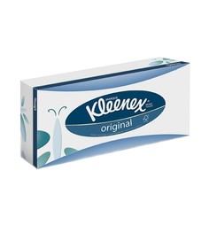 Бумажные салфетки для лица Kleenex в бело-синей коробке 20х20 см 72 шт Kimberly Clark