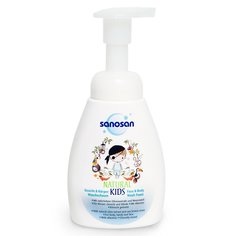 Пенка Sanosan Natural Kids для лица и тела, для мальчиков 250 мл