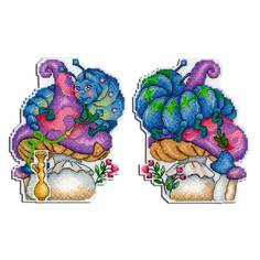 Набор для вышивания крестом на пластиковой канве Жар-Птица Мудрая гусеница, 15х12 см, арт.