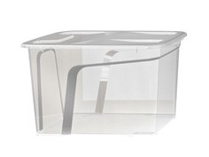 Коробка для хранения с крышкой 50л прозрачная Полимербыт