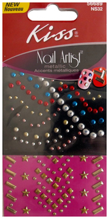Наклейка для ногтей Kiss Nail Artist Metallic Stones Studs NS32
