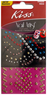 Наклейка для ногтей Kiss Nail Artist Metallic Stones Studs NS32