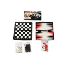 Настольная игра Shantou Gepai 3 в 1 Шашки, шахматы, нарды, 100752725