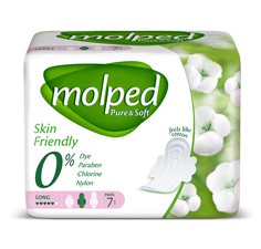 5055517 Гигиенические прокладки Pure & Soft Long 7 шт/уп, Molped