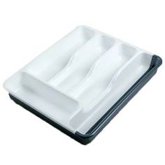 Раздвижной лоток под столовые приборы Expandable cutlery tray серый