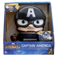 Будильник BulbBotz Marvel, минифигура Captain America (Капитан Америка) 14 см 2021722