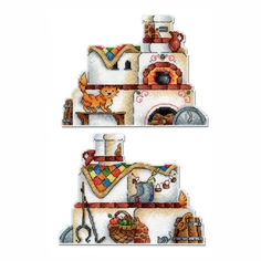 Набор для вышивания крестом на пластиковой канве Жар-Птица "Русская печь", 13x16 см, арт.