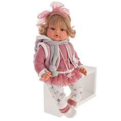 1672 Кукла Лорена в розовом, озвученная (плач), 42см Antonio Juan