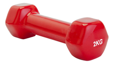 Гантель обрезиненная Bradex 2 кг красная