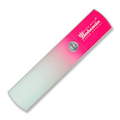 Пилка для педикюра Bohemia стеклянная розовая 135 мм в чехле